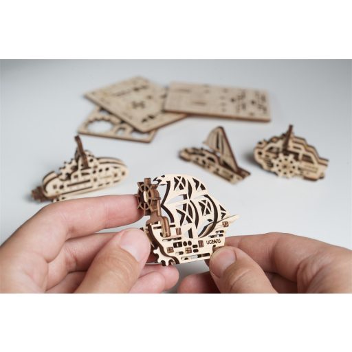 UGEARS mini stresszlevezető modellek - Hajók
