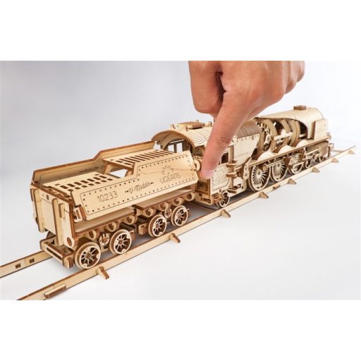 UGEARS V-Express vonat sínekkel - mechanikus modell